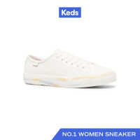 KEDS รองเท้าผ้าใบหนัง แบบผูกเชือก รุ่น KICKSTART LEATHER MARBLE สีขาว ( WH65012 )