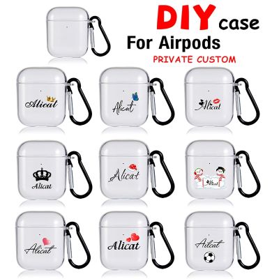 DIY Custom name/logo/image Case For AirPods 1 2 3 Pro Solt silicone Cases for Bluetooth Wireless Airpod Cover Customized Photo Headphones Accessories