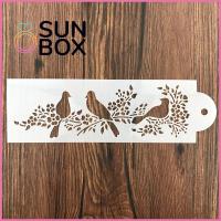 SUN BOX สำหรับ Diy รูปร่างสัตว์ อุปกรณ์การศึกษา เครื่องมืออบ ผนังลายฉลุพู่กัน ภาพวาดลายฉลุ แม่แบบการวาดภาพ ติดเค้ก