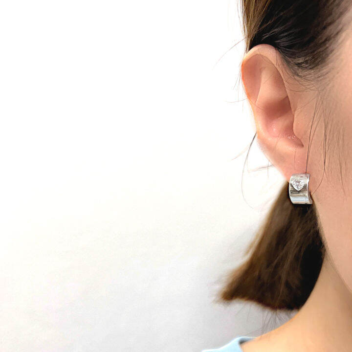 aesdothete-aesdotheteearring54-ต่างหูคริสตัล-ต่างหูเงิน-ต่างหูหนีบ-ต่างหูห่วง-ต่างหูหัวใจ-ต่างหูน่ารัก