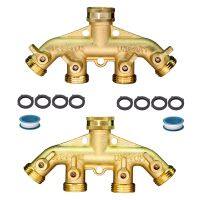ตัวแยกสายยางในสวนทองเหลืองทั้งหมด3/4นิ้วตัวเชื่อมระบบน้ำเกลียว4ทาง BSP Ntpt สำหรับงานหนักสวิตช์ทึบ4วาล์ว