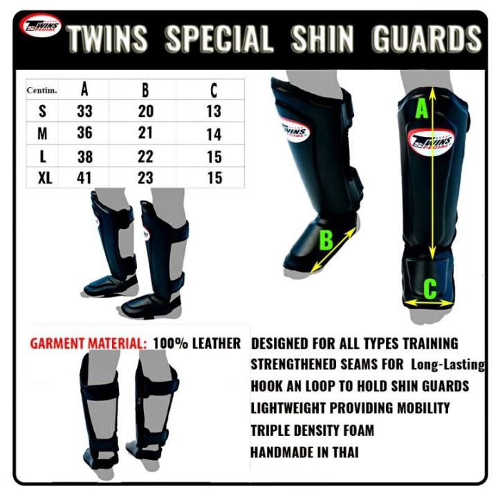สนับแข้งทวินส์-สเปเชี่ยล-หนังแท้-ป้องกันหน้าแข้ง-สำหรับการซ้อม-twins-special-shin-guards-sgl-10-อุปกรณ์มวยไทย-สนับแข้ง