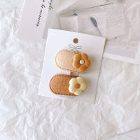 Children Bangs Small Bb Accessories Tea Mini Bear Flowers Milk Curry Color Cartoon