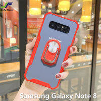 JieFie เคสโทรศัพท์ใสสำหรับ Samsung Note 8,เคสโทรศัพท์แฟชั่นสีทึบกันกระแทกกรอบโทรศัพท์พร้อมกรอบแม่เหล็กพับได้