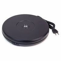 25cm Black Diameter Electric Rotary Heavy Duty Rotating Display Stand Rotary Motorized Turntable with LED Light