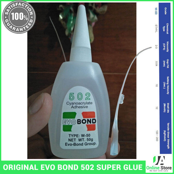 Original Evobond Cyanoacrylate 502 Super Glue Adhesive Evo Bond Cyno Cyano Tarpaulin Acrylic