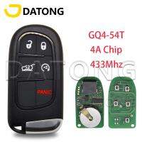 Datong World กุญแจรถระยะไกลควบคุมสำหรับรถจี๊ปไครสเลอร์ Ckee RAM Durango FCC GQ4-54T 434Mhz 4A PCF7953M สมาร์ทการ์ดอัตโนมัติ