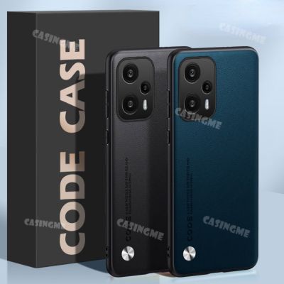 เรียบง่ายสุดหรูเคสหนังผิวสำหรับ Xiaomi F5Pro F5 Poco 2023 Redmi Note 12 PocoF5 Pro Plus Note12เทอร์โบ PocoF5Pro 4G 5G ฝาหลังเคสกันกระแทกเคสโทรศัพท์ PC แบบแข็งผิวด้าน