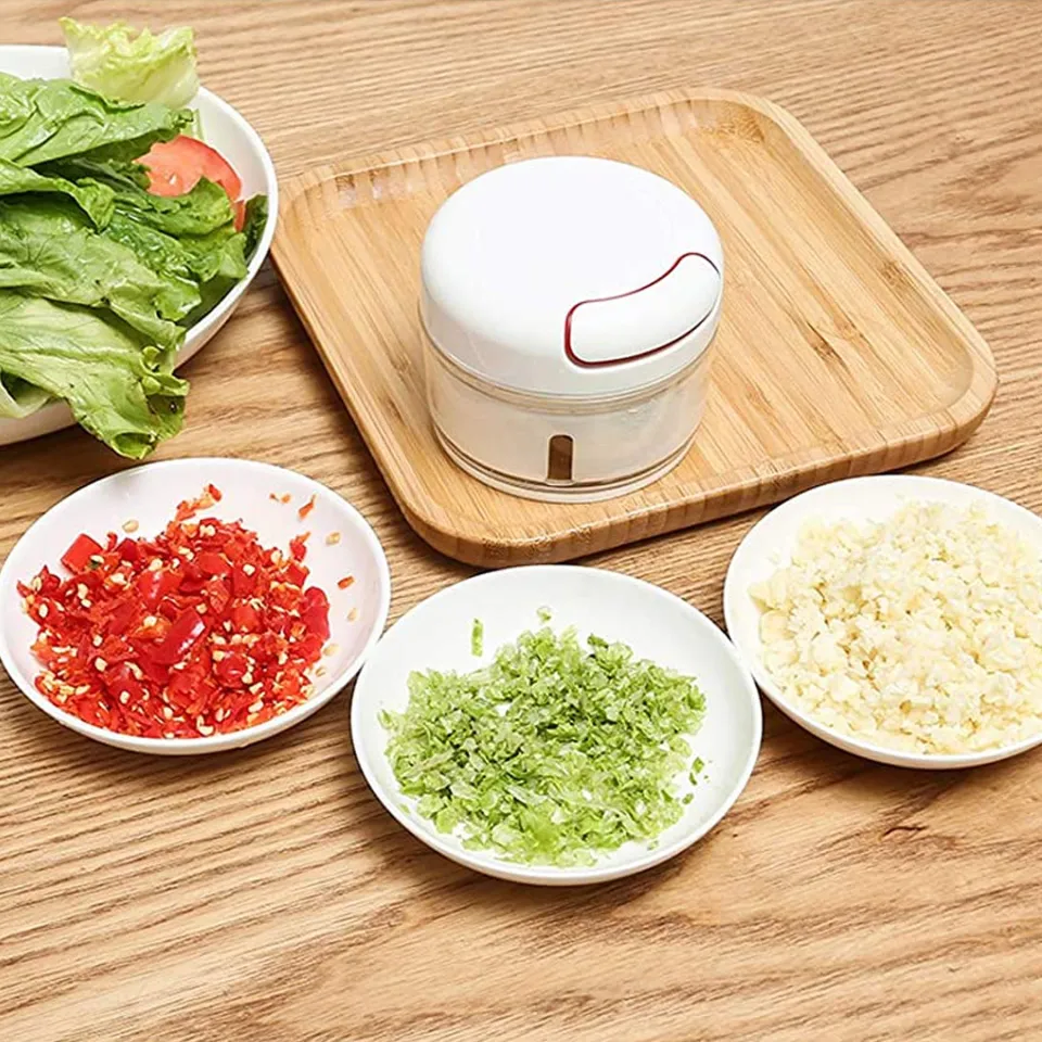 Manual Food Processor Chopper Box Mini Whale Design Gralic Press