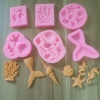 【Ready Stock】 ❍ C14 Ocean Series Shell Coral Conch Mold Cake Decoration Mold Fondant Chocolate Mold