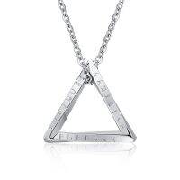 60cm Couple Steel Chain Jewelry With Stainless Triangle Women Nordic Mens Pendant Mobius Viking Men