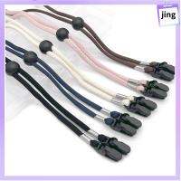 JING 4pcs คลิปตะขอเกี่ยว ตัวยึดหมวก สายคล้อง ป้องกันการสูญหาย สายรัดคางหมวก คุณภาพที่ดี ถอดออกได้ เชือกป้องกันการตก หมวกกันแดดหมวก