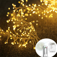 100200 LED Firecrackers String Lights USB Remote Control Christmas Garland Outdoor Waterproof New Year Wedding Firework Lights