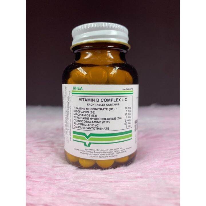 Rhea Vitamin B Complex + C 100 Tablets | Lazada PH