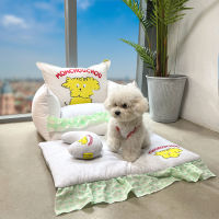 MONCHOUCHOU Scoopy Dog House Set (White/Bed+Pillow+Rug)