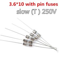 10pcs/lot 3.6*10 T Glass fuse Slow blow 250V T0.5A 1A 1.6A 2A 2.5A 3A 3.15A 4A 5A 6A 6.3A 8A 10A 15A 3.6x10mm WATTY Electronics