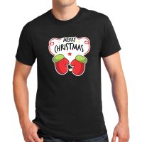 เสื้อยืดผ้าฝ้ายเสื้อยืดผ้าฝ้าย เสื้อยืดคริสต์มาสMerry Christmas Short Sleeve T-Shirt 8