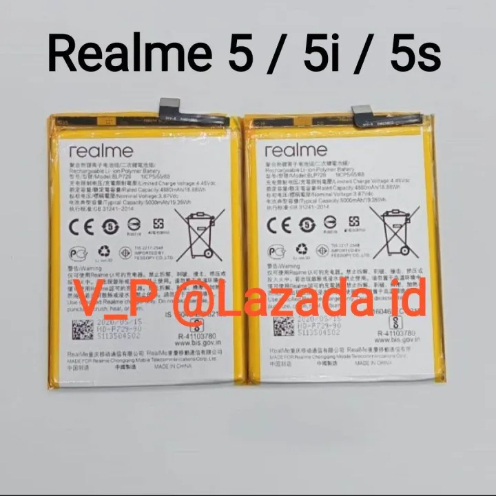 Batterie Compatible Realme 5/5s/5i Et C3/C11 – 4880 MAh – Remplacement Facile (à Faire Par Un Pro)
