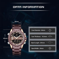 NAVIFORCE Casual Watches Mens Calendar Week Display Waterpoof Stainless Steel Male Sports Watches Chronograph Relogio Masculino