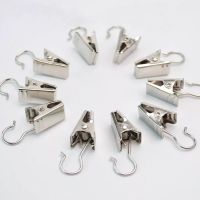 10Pcs  Set Stainless Steel Curtain Clip Hook