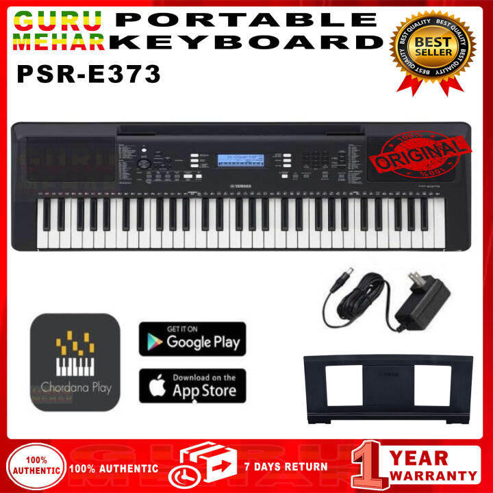 YAMAHA (PSRE373) Touch Responsive Keyboard/Piano With Original