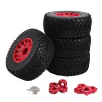 4Pcs 112mm 1/8 1/10 Short Course Truck Tire Tyres Wheel with 12 14 17mm Hex for Slash Arrma SENTON VKAR RC Car