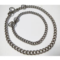 【ธารน้ำแข็ง?】สายจูงสร้อยคอสแตนเลสขัดเงาสองด้านปลอกคอสุนัข P Chain