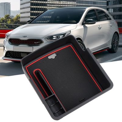 ที่เก็บฟิวส์บ็อกซ์ที่เก็บสัมภาระตรงกลางรถยนต์สำหรับ Kia Xceed GT 2018 2019 2020 2021คอนโซลกลางอุปกรณ์จัดระเบียบ