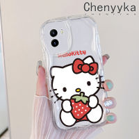 เคส Chenyyka สำหรับ VIVO Y15s Y02s Y01 Y15a เคสลายการ์ตูนสีสันสดใสลายเฮลโลโบตเนื้อครีมเคสมือถือโปร่งใสกรอบซิลิโคนคิตตี้เคสนิ่มแบบใสป้องกันเลนส์กล้องกันกระแทก