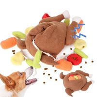 【A Smart and Cute】 Plush Pet Dog Snuffle Toy Interactive Puzzle Feeder Food Training Iq Chew Squeaky Toys ส่งเสริมทักษะการหาอาหารตามธรรมชาติ