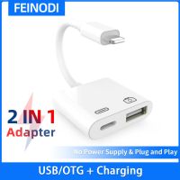 Lightning To USB 3 Camera Adapter For Iphone 14/13/12/Ipad USB Female OTG TF/SD Card  Adapter With Charging Port Plug And Play