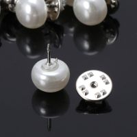 20Pcs White Pearl Sweater Shawl Clip Clothing Decor Brooches Safety Pins Women