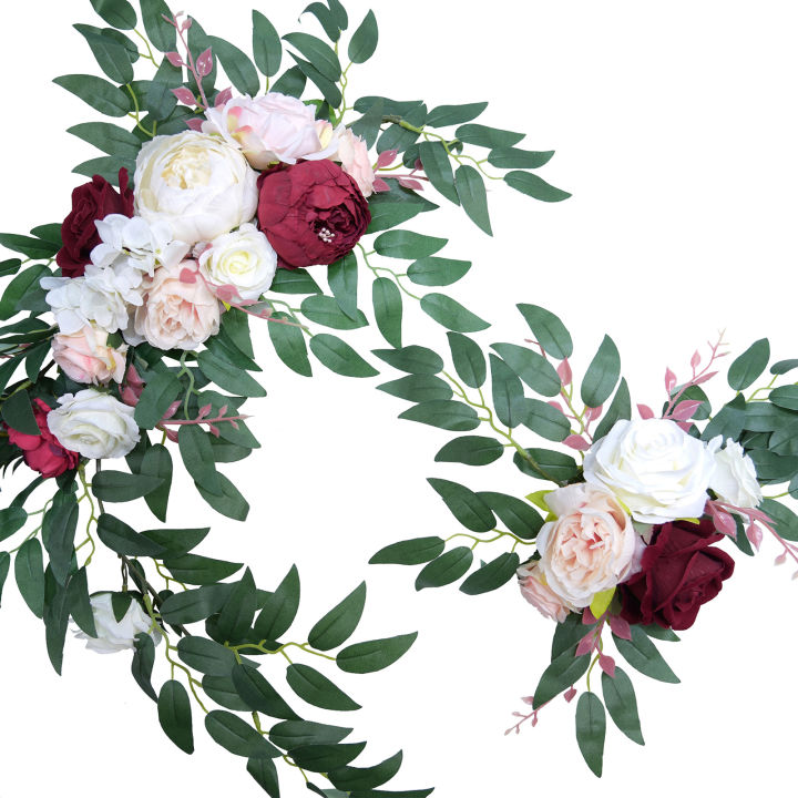 sanwood-ไม้พาย-ดอกไม้ปลอมดอกโบตั๋นงานแต่งงานดอกไม้โค้งอเนกประสงค์