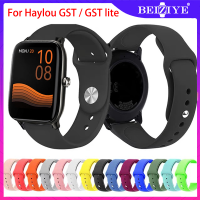 สำหรับ haylou GST สมาร์ทวอทช์กีฬาสายซิลิโคนสำหรับ haylou GST lite สายสร้อยข้อมือสำรอง