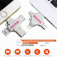 SanDisk แฟลชไดร์ฟ USB 1 GB 512GB สำหรับ iPhone iPad Pro Android ไดร์ฟปากกา Type-C OTG Pendrive