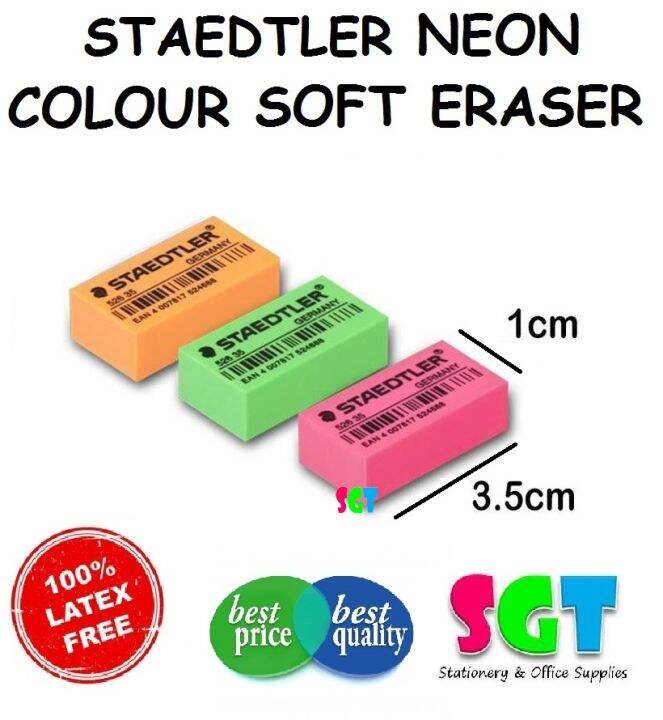 STAEDTLER Neon Latex Phthalate Colorful Eraser 1 PC Lazada