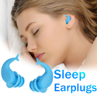 Silicone Soundproof Earplugs Whale-shape Noise Insulation Earmuff Soft Waterproof Sleep Earplugs for Travel Study Ear Protector