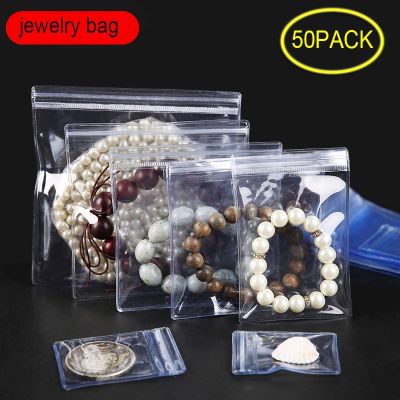 【CW】♘▨  50pcs Plastic Jewelry Zip Lock Thick Ziplock Earrings Storage