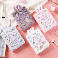 Cute girl heart beautiful plush cloth cover cartoon hand book birthday gift female student schedule diary planner notebook