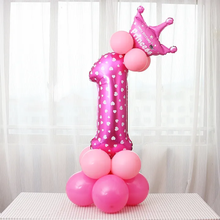 Digital balloon column table floating baby birthday full moon balloon