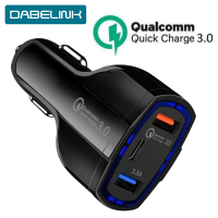 QC 3.0 Dual USB Port Fast Charger Type C ที่ชาร์จในรถ ที่ชาร์จแบตในรถ PD 5A Quick Charge QC 3.0 พอร์ต USB แบบคู่ที่ชาร์จอย่างรวดเร็วอะแดปเตอร์ชาร์จโทรศัพท์ในรถยนต์