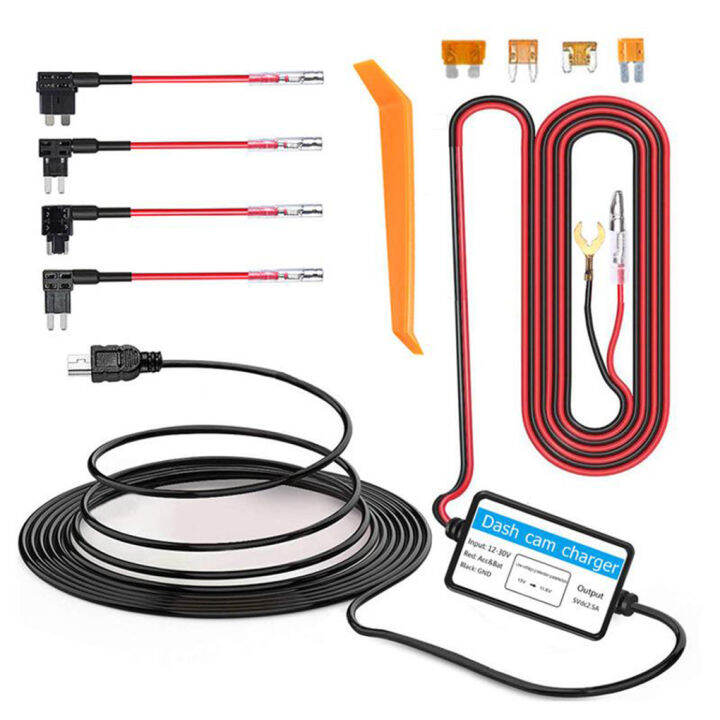 Car Dash Cam Hard Wire Kit Automotive DVR Fuse Cable Voltage Reduction