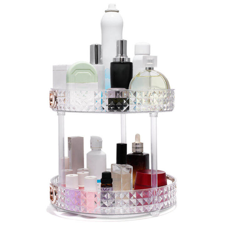 Rotating Makeup Organiser 1 Tier Skincare Organisers ， Bathroom