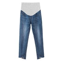 910 Length Stretch Washed Denim Maternity Jeans Summer Fashion Pencil Trousers Clothes for Pregnant Women Pregnancy Pants