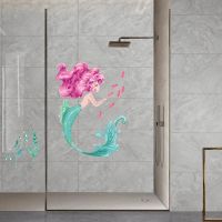 Beautiful Cute Little Mermaid Stickers Waterproof Bathroom Window Wall Sticker Murals Baby Girl Kids Room Decor Stikers J179