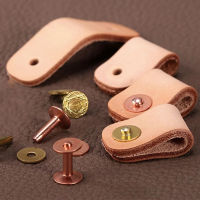 HUAKUN 10Pcs ถาวร Tack ทองแดง Rivets Burrs ทองเหลือง Fasteners Rivets Tuds Bridles Decor คุณภาพสูงหนังหัตถกรรม