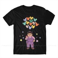 Turn Red Abby Holding Balloon T-Shirt Men 100% Cotton Short Summer Sleeve Casual Plus Size Shirt Adults S-4XL-5XL-6XL