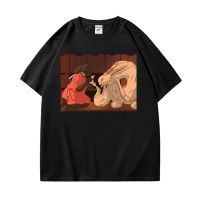 Anime Spirited Away T-shirts Japan Top Cartoon Graphics Print T Shirt Summer Men Women Fashion Oversized Pure Cotton T-shirts