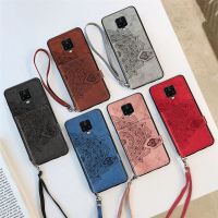 [LWF HOT] ที่สำคัญที่สุด ✘สำหรับ Redmi Note9s ผ้าแคนวาสเคสฝาพับโทรศัพท์เคสสำหรับ Xiaomi Redmi Note9 Note 9 Pro Max S 9S Note9s เคสมีกระเป๋าใส่บัตรพร้อมสายคล้องคอฝาหลังสำหรับเรดมี่ Note9s