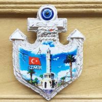 ☄✖☌ Turkey Izmir travel refrigerator stereo Kunark tower anchor Souvenir Magnet